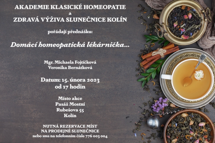 Přednáška na téma - Domácí homeopatická lékárnička 