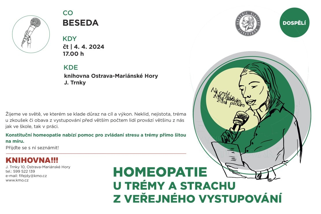 Homeopatie u trémy a strachu z veřejného vystupování