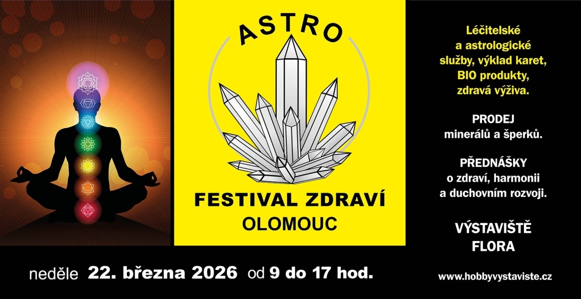 Astro festival zdraví Olomouc 2026: Přijďte za námi na Výstaviště Flora