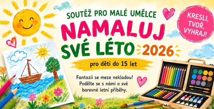 Namaluj své léto 2026 - Letní výtvarná soutěž pro děti do 15 let