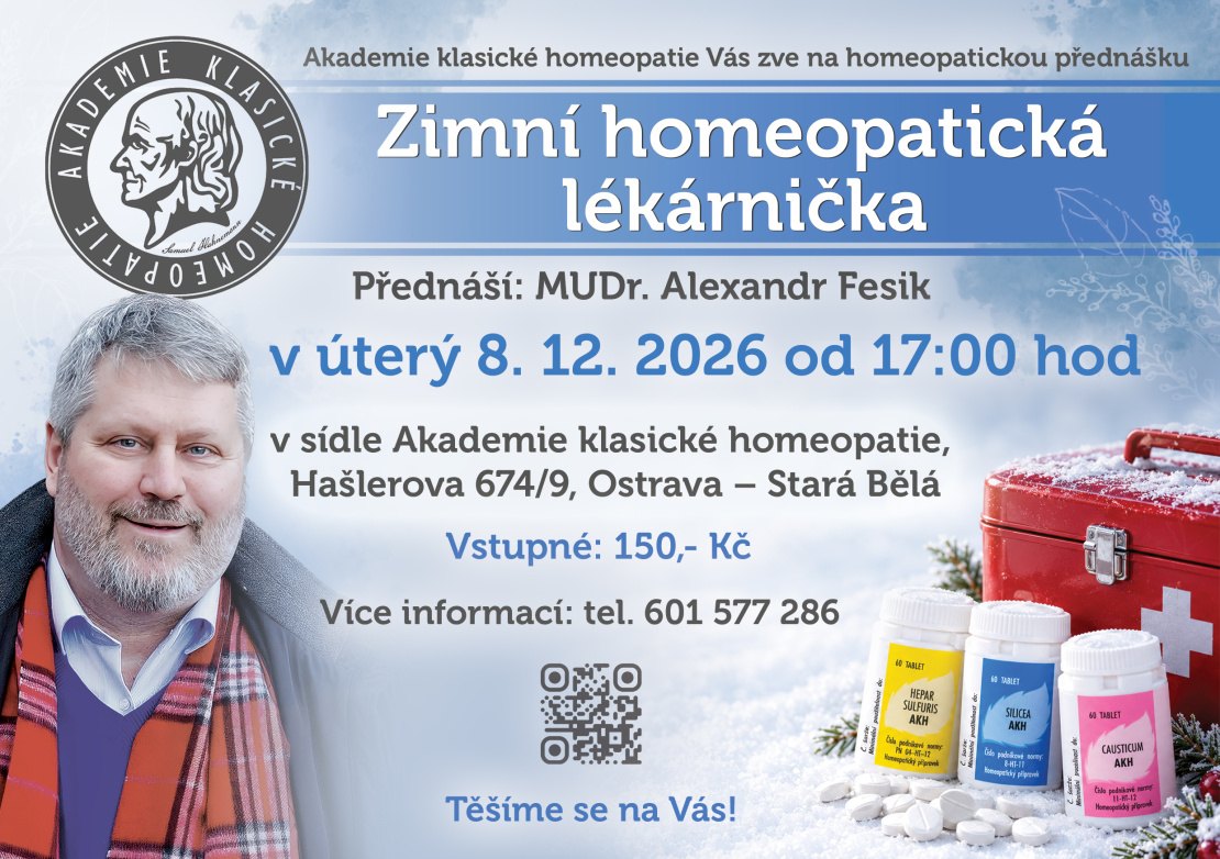 Zimní homeopatická lékárnička