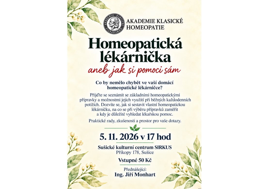 Homeopatická lékárnička aneb jak si pomoci sám