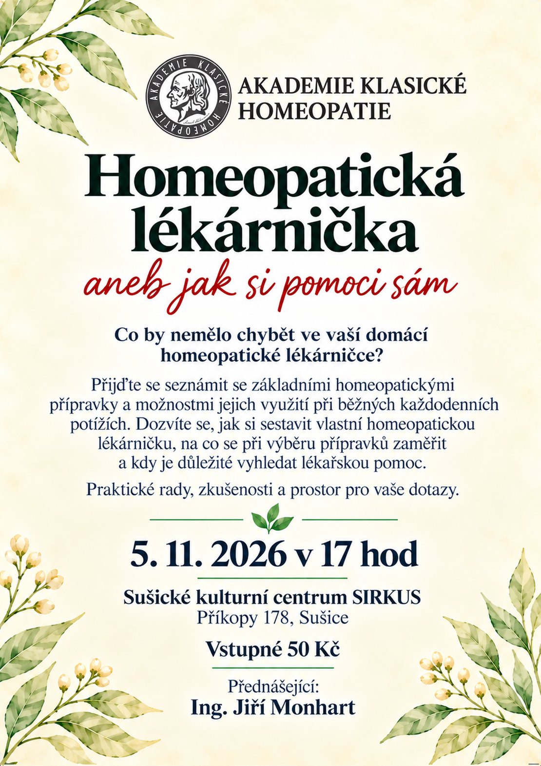 Homeopatická lékárnička aneb jak si pomoci sám